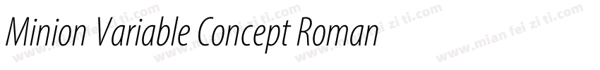 Minion Variable Concept Roman 常规字体转换